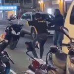 催涙スプレーで反撃する台湾人、台湾人アルアル/路上で殴り合い喧嘩する台湾人。